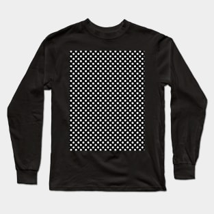 Black and White Polka Dots Elegant Design Classic Retro Vintage Chic Cool Fun Long Sleeve T-Shirt